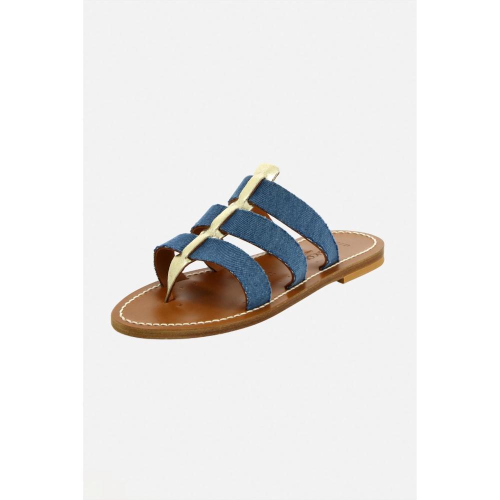 NEW K.JACQUES women's dolon sandal in jeans bleu